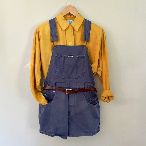 Vintage New Concepts Golden Yellow Button Down Top Womens Size Medium - Picture 3 of 10